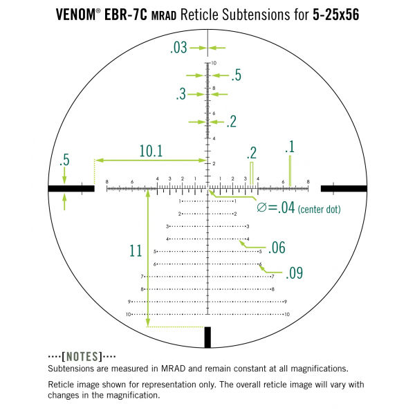 Оптика 5-25x56 Venom FFP EBR-7C MRAD VEN-52502 Vortex