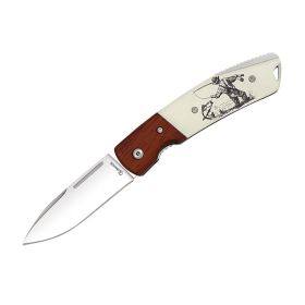 Сгъвем гравиран нож Мухарски риболов ALBAINOX 25050