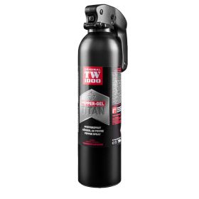 Pepper-Gel TITAN 750 ml е най-мощният лютив гел спрей в асортимента на TW1000, предназначен за професионална употреба и ефективна самозащита.