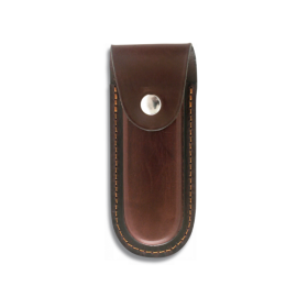 Brown leather sheath for folding kinife Martinez Albainox