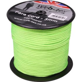Web-Tex Paracord on Reel Neon Green