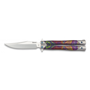 Folding butterfly knife 02149 3D Colorful Albainox