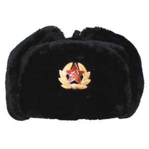 Russian Fur Cap 10031A BLACK MFH