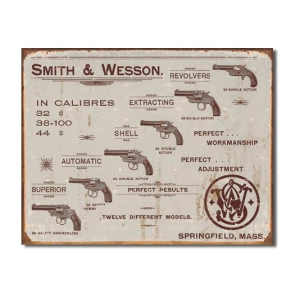 Метален постер Smith&Wesson Revolvers 