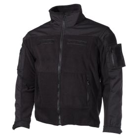Fleece Jacket Combat 03811A Black MFH