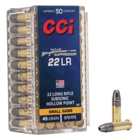 Патрони 22LR CCI SUPPRESSOR HP 45gr