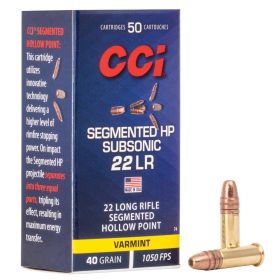 Патрони CCI .22LR Segment HP Subsonic 40gr / 2.6 g