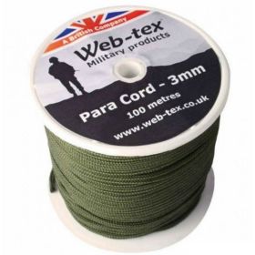 Κορδόνι αλεξιπτώτου 100 μέτρα Web-Tex Paracord σε μπομπίνα Olive Green