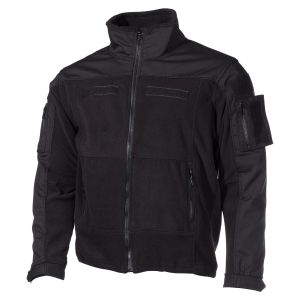 Fleece Jacket Combat 03811A Black MFH