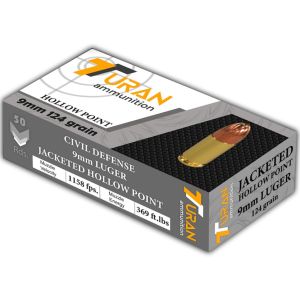 Патрони 9x19 Hollow Point 124 gr TURAN